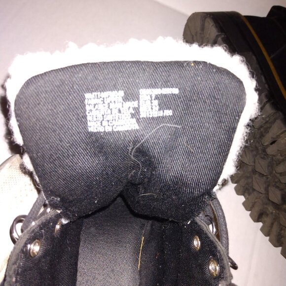 Time And Tru Suede Hiking Winter Black Lace Up Boots 7 - Picture 6 of 7